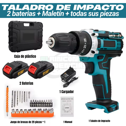 PowerMax™ Taladro inalámbrico con todos sus accesorios de regalo